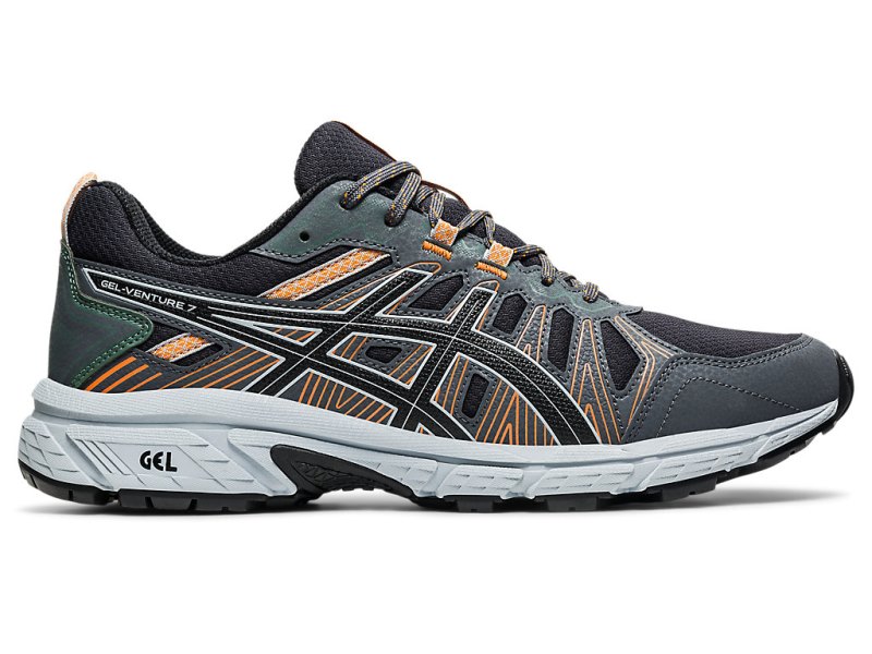 Asics Gel-ventuRE 7 メンズ トレイルランニングシューズ 深いグレー 黒 | JP3487-990