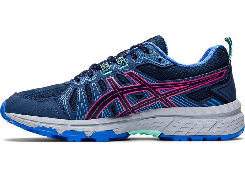 Asics Gel-ventuRE 7 レディース ランニングシューズ ネイビー ピンク | JP6310-878