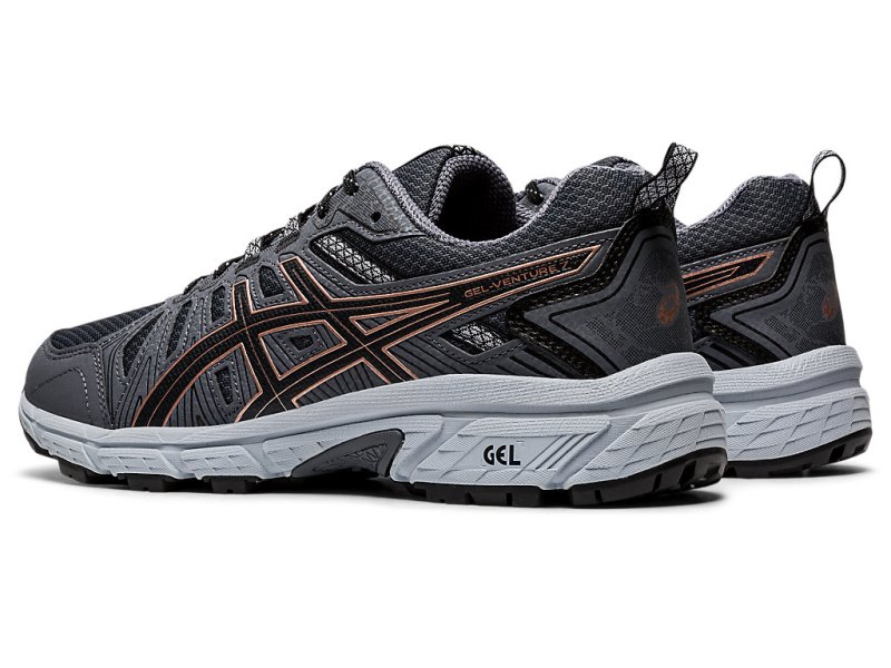 Asics Gel-ventuRE 7 レディース ランニングシューズ 深いグレー ピンク ゴールド | JP7273-354