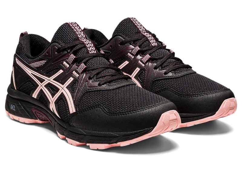 Asics Gel-ventuRE 8 レディース トレイルランニングシューズ 黒 ピンク | JP0120-385