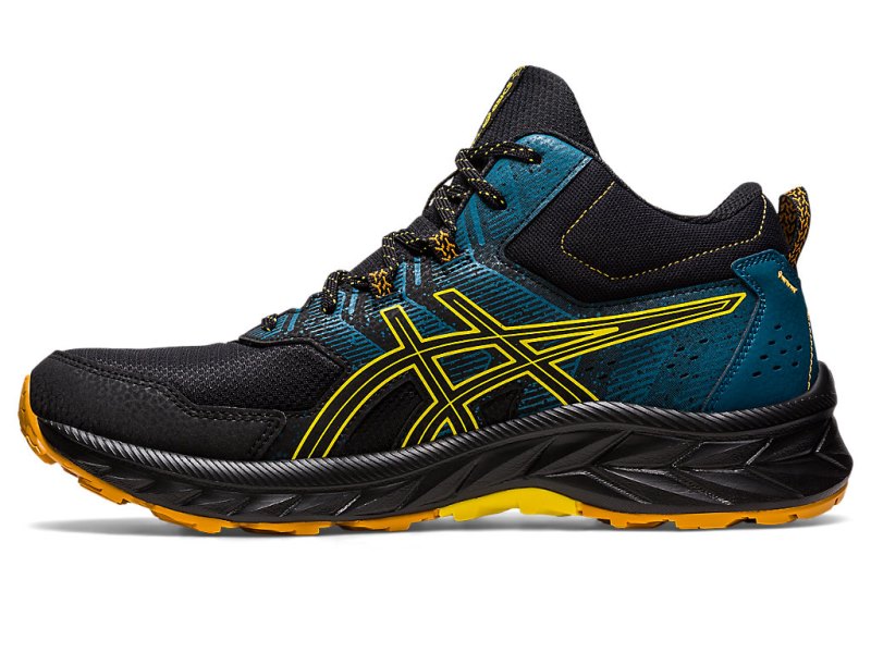 Asics Gel-ventuRE 9 MT メンズ ランニングシューズ 黒 ゴールド 黄色 | JP2279-292