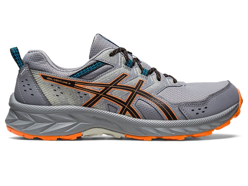 Asics Gel-ventuRE 9 メンズ トレイルランニングシューズ グレー オレンジ | JP4650-190