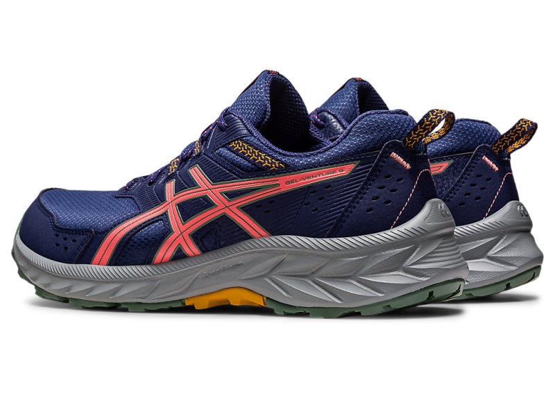 Asics Gel-ventuRE 9 レディース ランニングシューズ インディゴブルー 青 コーラル 色 | JP4167-471