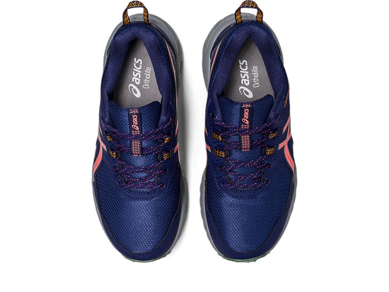 Asics Gel-ventuRE 9 レディース ランニングシューズ インディゴブルー 青 コーラル 色 | JP4167-471