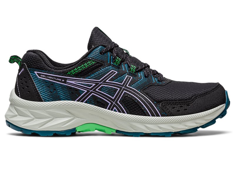 Asics Gel-ventuRE 9 レディース ランニングシューズ 黒 紫 | JP8838-135