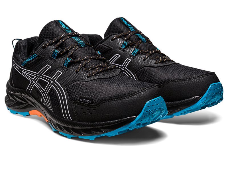 Asics Gel-ventuRE 9 防水 メンズ ランニングシューズ 黒 紫 | JP1311-874
