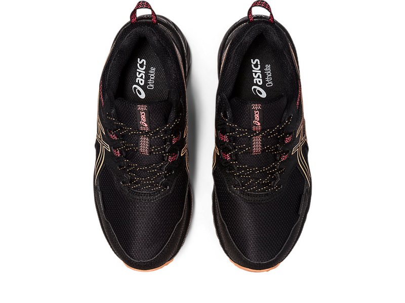 Asics Gel-ventuRE 9 防水 レディース ランニングシューズ 黒 ライトオレンジ | JP4890-830