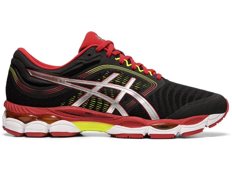 Asics Gel-ziruss 3 メンズ ランニングシューズ 黒 赤 | JP9495-303