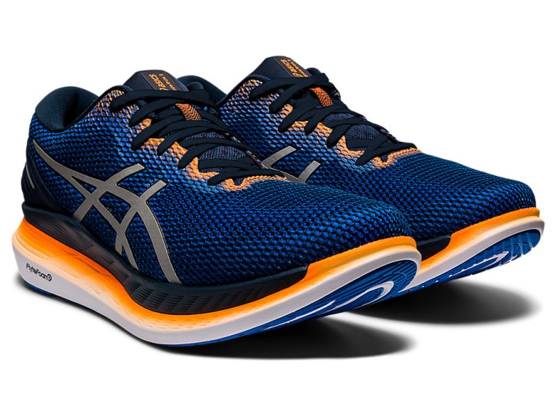 Asics Glideride 2 Lite-show メンズ ランニングシューズ 青 シルバー | JP7236-457