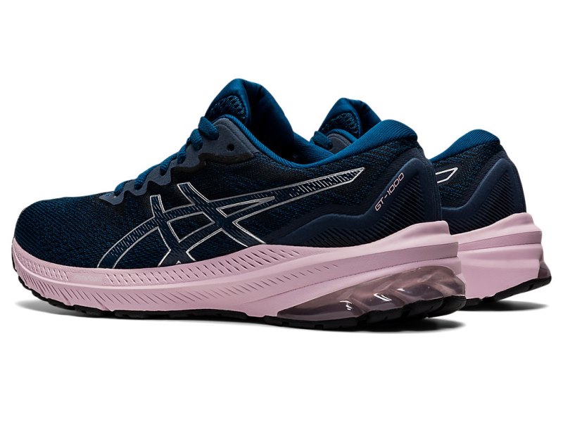 Asics Gt-1000 11 (D) レディース ランニングシューズ 青 ピンク | JP2982-767