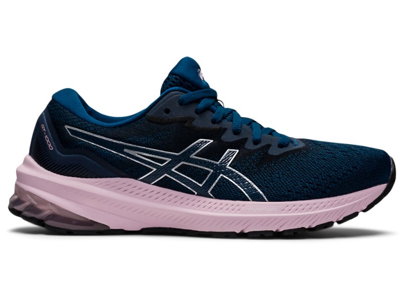 Asics Gt-1000 11 (D) レディース ランニングシューズ 青 ピンク | JP2982-767