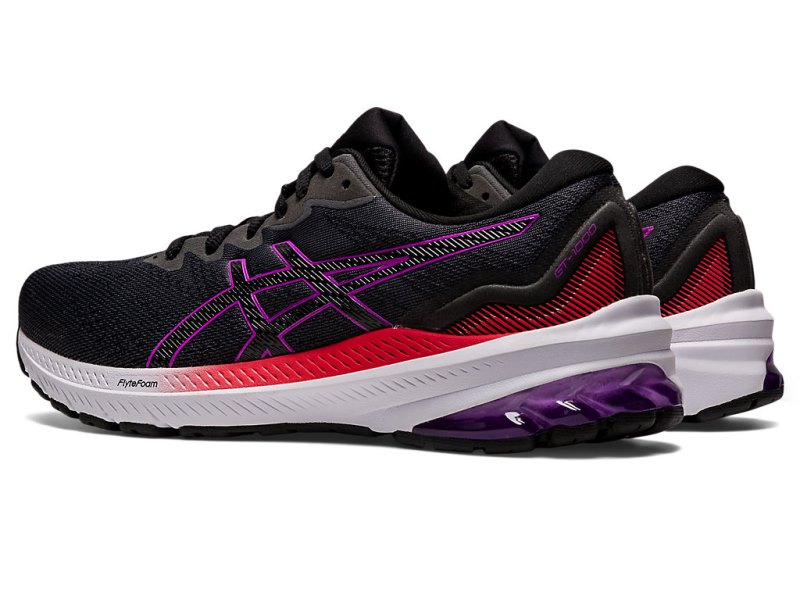 Asics Gt-1000 11 レディース ランニングシューズ 黒 紫 | JP2662-953