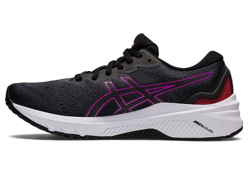Asics Gt-1000 11 レディース ランニングシューズ 黒 紫 | JP2662-953