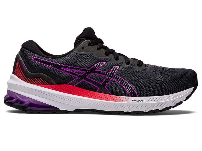 Asics Gt-1000 11 レディース ランニングシューズ 黒 紫 | JP2662-953