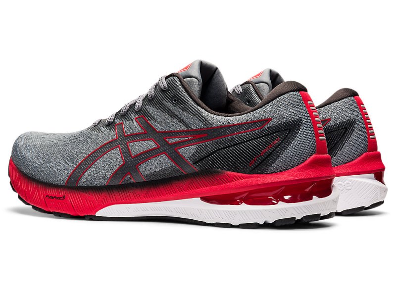 Asics Gt-2000 10 メンズ ランニングシューズ グレー 赤 | JP5510-613