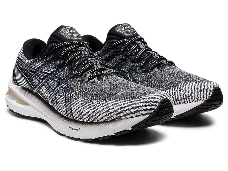 Asics Gt-2000 10 メンズ ランニングシューズ 白 黒 | JP9026-374