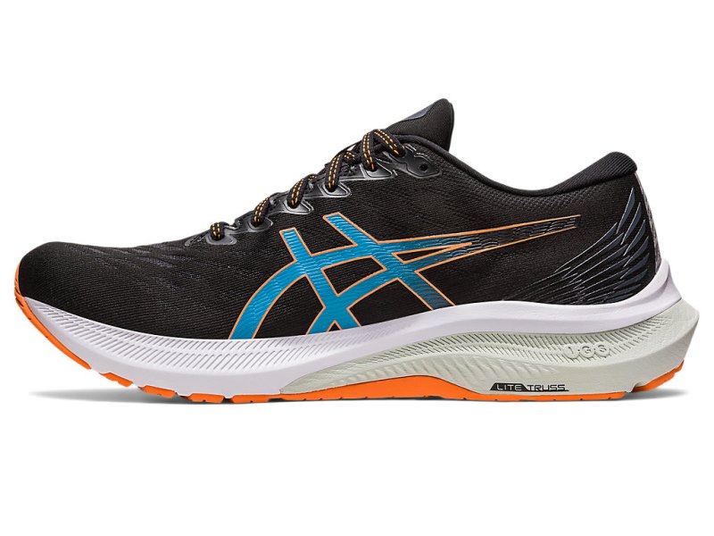 Asics Gt-2000 11 メンズ ランニングシューズ 黒 オレンジ | JP1600-722