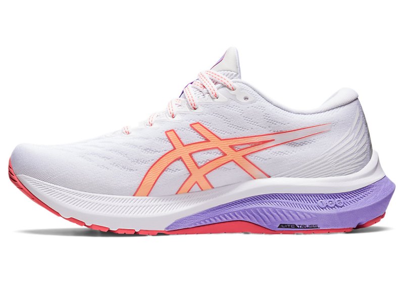 Asics Gt-2000 11 レディース ランニングシューズ 白 ライトオレンジ | JP8923-964