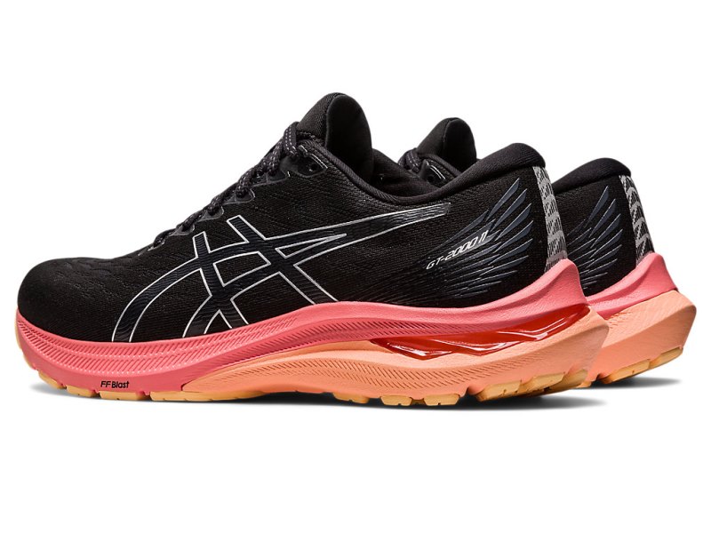 Asics Gt-2000 11 レディース ランニングシューズ 黒 シルバー | JP5220-094