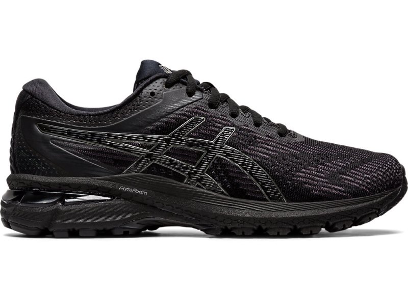 Asics Gt-2000 8 (D) レディース ランニングシューズ 黒 黒 | JP3498-679