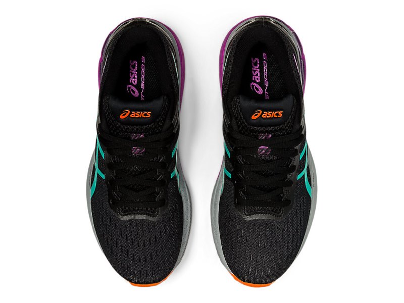 Asics Gt-2000 9 トレイル レディース トレイルランニングシューズ 黒 暗ターコイズ | JP9395-643