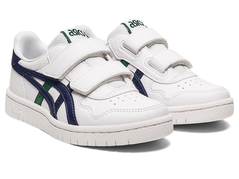 Asics Japan S キッズ ネットボールシューズ 白 ネイビー | JP9130-127
