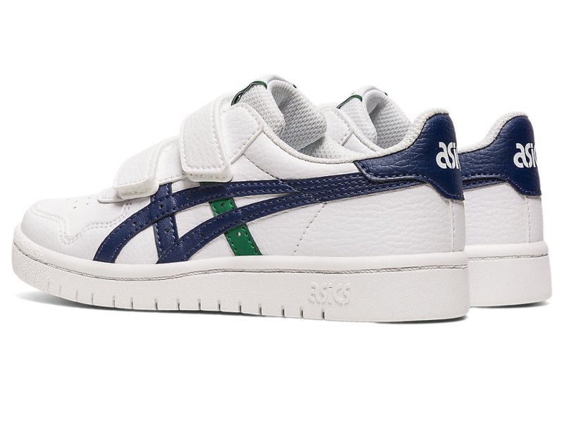 Asics Japan S キッズ ネットボールシューズ 白 ネイビー | JP9130-127