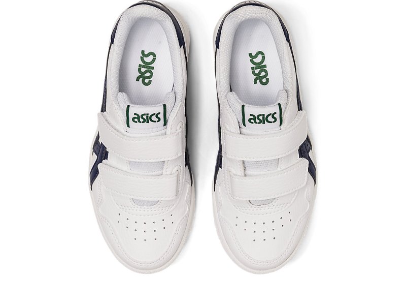 Asics Japan S キッズ ネットボールシューズ 白 ネイビー | JP9130-127