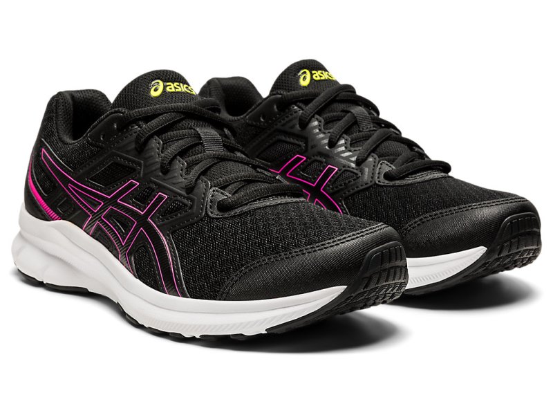 Asics Jolt 3 (D) レディース ランニングシューズ 黒 ピンク | JP1062-304
