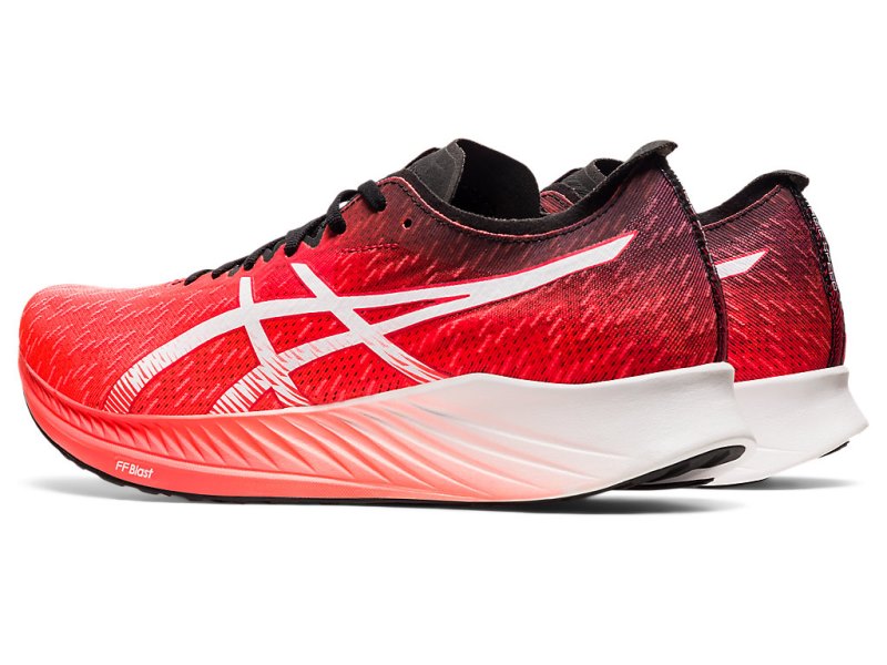 Asics Magic Speed メンズ ランニングシューズ オレンジ 赤 白 | JP2039-131