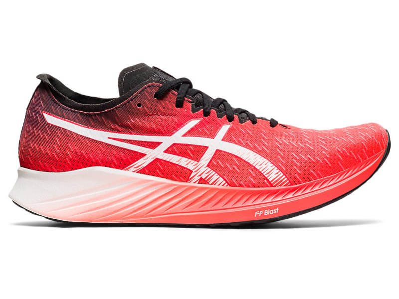 Asics Magic Speed メンズ ランニングシューズ オレンジ 赤 白 | JP2039-131