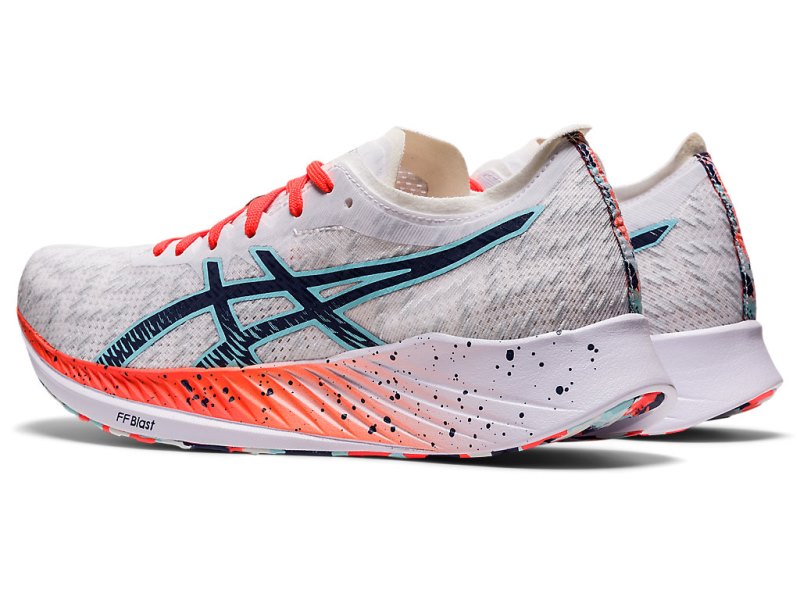 Asics Magic Speed レディース ランニングシューズ 白 青 | JP9044-207