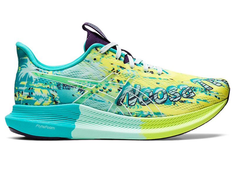 Asics Noosa Tri 14 レディース ランニングシューズ 黄色 ライト青 | JP5068-302