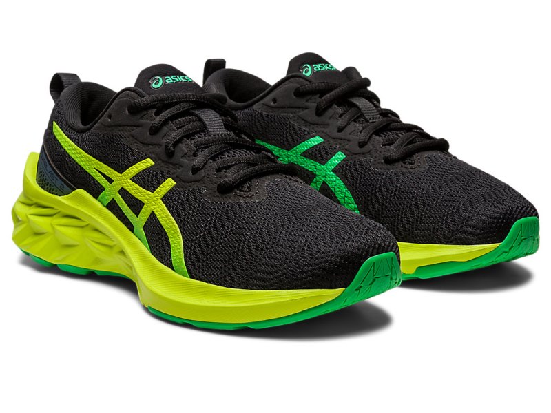 Asics Novablast 2 キッズ Sports Shoes 黒 ライト緑 | JP9472-616
