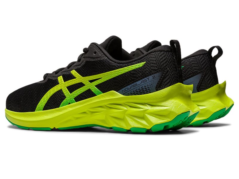 Asics Novablast 2 キッズ Sports Shoes 黒 ライト緑 | JP9472-616