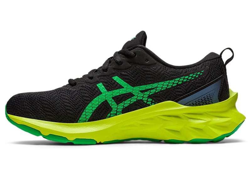 Asics Novablast 2 キッズ Sports Shoes 黒 ライト緑 | JP9472-616