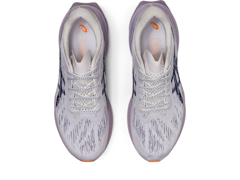 Asics Novablast 3 メンズ ランニングシューズ 白 インディゴブルー 青 | JP2098-342