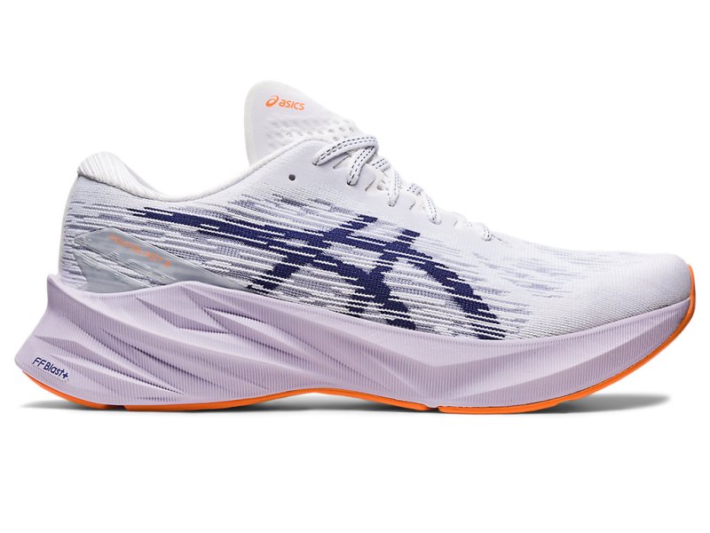 Asics Novablast 3 メンズ ランニングシューズ 白 インディゴブルー 青 | JP2098-342