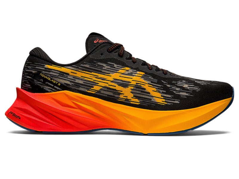 Asics Novablast 3 メンズ ランニングシューズ 黒 黄色 | JP3085-888