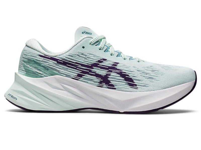 Asics Novablast 3 レディース ランニングシューズ ライト青 暗紫 | JP1133-602