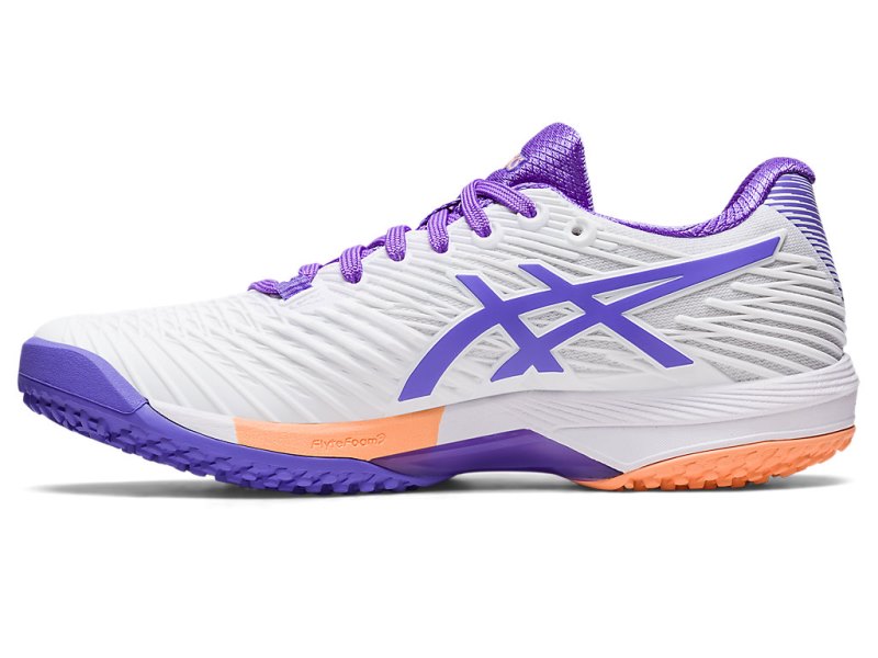 Asics Solution Speed FF 2 OC レディース テニスシューズ 白 紫 | JP8239-734