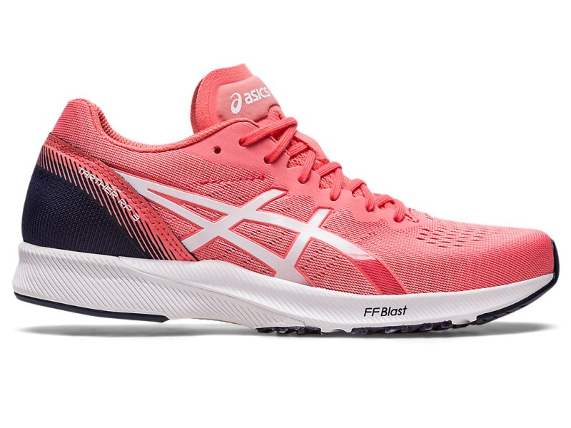 Asics Tarther Rp 3 レディース ランニングシューズ コーラル 色 白 | JP4313-321