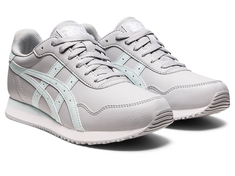 Asics Tiger Runner レディース スニーカー グレー ライトターコイズ | JP9222-929