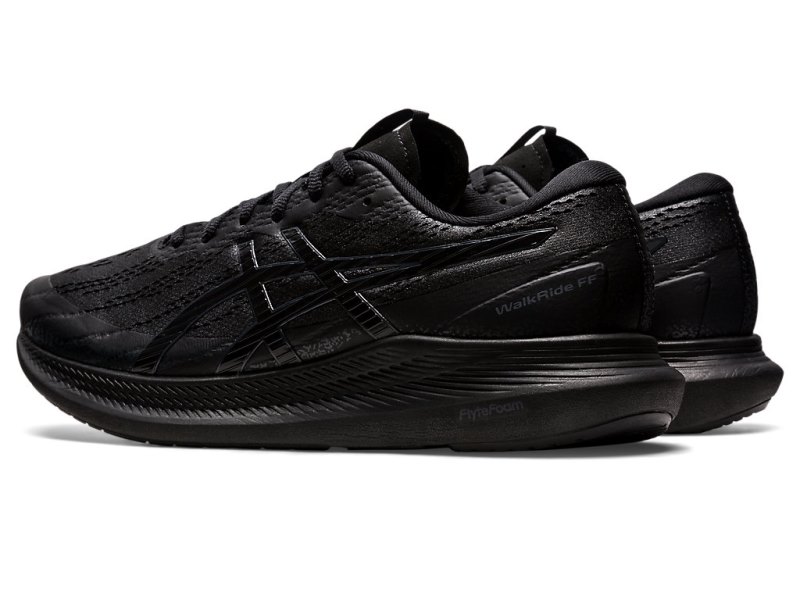 Asics Walkride FF メンズ ウォーキングシューズ 黒 深いグレー | JP5519-849